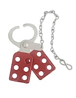 1 Inch (in) Diameter and 8 Inch (in) Chain Size Steel Lockout Hasp with No Hasp