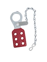 1 Inch (in) Diameter and 8 Inch (in) Chain Size Steel Lockout Hasp with One Interlocking Tab