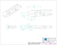 Drawing for Size 10 Long 0 Degree Inline Offset Nipper Blade