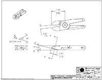 Drawing for Size 10 Bevel Wire Cutter with Positive Opening Stop