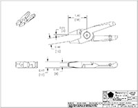 Drawing for  Size 20, 90 Degree Angle End Nipper Blade