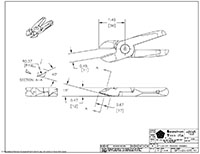 Drawing for  Size 20, 15 Degree Standard Angle Flat Nipper Blade