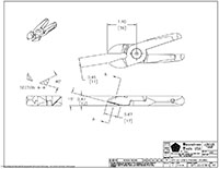 Drawing for  Size 20, 15 Degree Standard Angle Nipper Blade for Wire Cutting