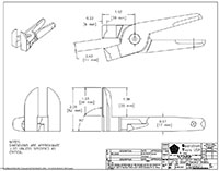 Drawing for  Size 30, 90 Degree Perpendicular Offset Nipper Blade