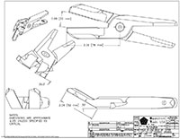 Drawing for  Size 30 Long Angle Nipper Blade with Flat Back