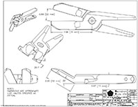 Drawing for  Size 30 Long Angle Sharp Nipper Blade with Flat Back