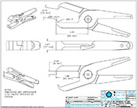 30, 90 Degree Angle End Sharp Nipper Blade with 1/34 Inch (in) Slot