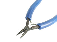 Small Snipe Nose Plier with Serrated Jaw and Ergo Handle