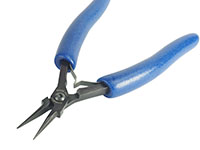 Small Needle Nose Plier with Serrated Jaw with Ergo Handle