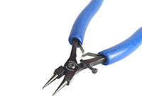 Small Round Nose Plier with 0.030 Inch (in) Point Tips with Ergo Handle
