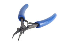 Small Curved Needle Nose Plier with Smooth Jaw