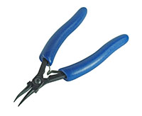 Small Curved Needle Nose Smooth Plier with Ergo Handle