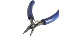 Small Side Cut Long Nose Serrated Plier/Anvil Cutter with Ergo Handle