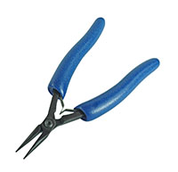 Small Long Nose Slim Plier with Serrated Jaw with Ergo Handle