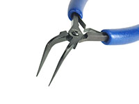 Midsize Curved Needle Nose Plier with Smooth Jaw with Ergo Handle