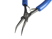 Midsize Curved Needle Nose Plier with Smooth Jaw with Ergo Handle