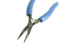 Midsize Combo Long Nose Serrated Jaw Plier and Shear Cutter with Ergo Handle