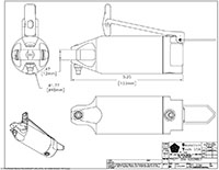 Drawing for  Size 20 Manual Nipper Cylinder